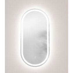 LAMPADA SPECCHIO OVALE 2 MISURE LED INTEGRATO LUCE DIMMERABILE TOUCH IP44 CCT 3000K-4000K MODERNA 2