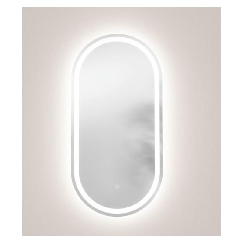 LAMPADA SPECCHIO OVALE 2 MISURE LED INTEGRATO LUCE DIMMERABILE TOUCH IP44 CCT 3000K-4000K MODERNA