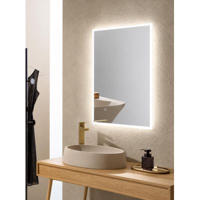 LAMPADA SPECCHIO 4 MISURE RETTANGOLARE A LED LUCE DIMMERABILE TOUCH IP44 CCT 3000K-4000K-6500K MODERNA
