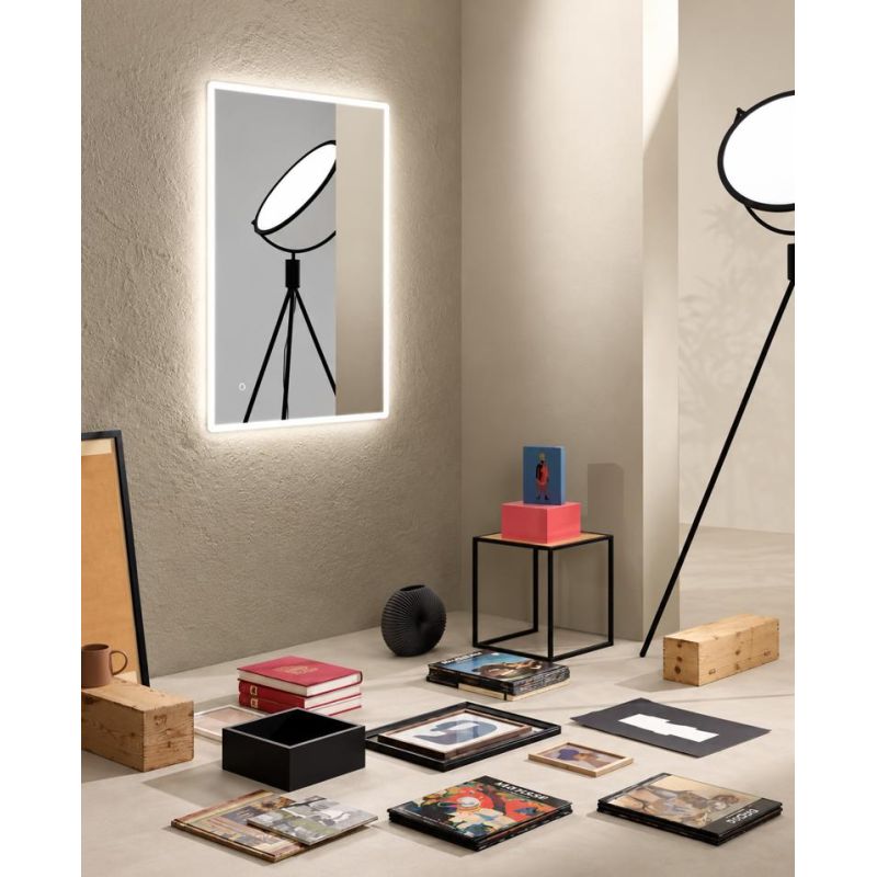 LAMPADA SPECCHIO 4 MISURE RETTANGOLARE A LED LUCE DIMMERABILE TOUCH IP44 CCT 3000K-4000K-6500K MODERNA