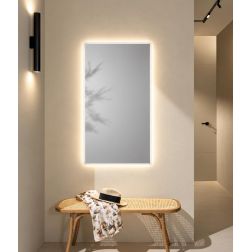 LAMPADA SPECCHIO 4 MISURE RETTANGOLARE A LED LUCE DIMMERABILE TOUCH IP44 CCT 3000K-4000K-6500K MODERNA