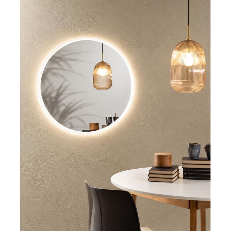 LAMPADA SPECCHIO 2 MISURE ROTONDO A LED LUCE DIMMERABILE TOUCH IP44 CCT 3000K-4000K-6500K MODERNA
