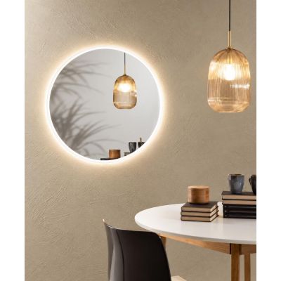 LAMPADA SPECCHIO 2 MISURE ROTONDO A LED LUCE DIMMERABILE TOUCH IP44 CCT 3000K-4000K-6500K MODERNA