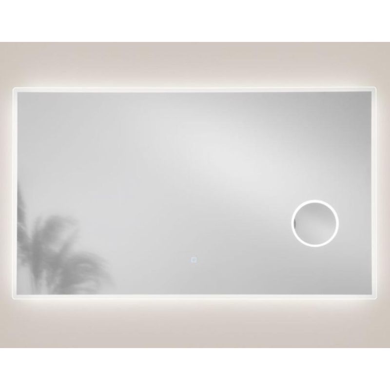ZOOM LAMPADA SPECCHIO RETTANGOLARE CON LENTE DI INGRANDIMENTO LED 20W DIMMERABILE TOUCH IP44 CCT 3000K-4000K-6500K