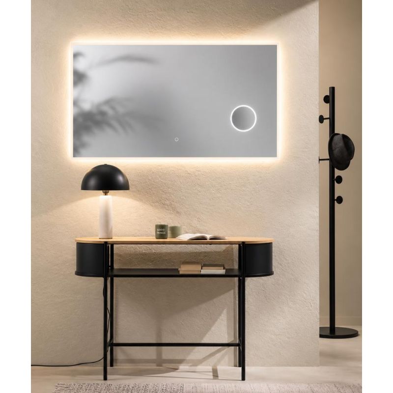 ZOOM LAMPADA SPECCHIO RETTANGOLARE CON LENTE DI INGRANDIMENTO LED 20W DIMMERABILE TOUCH IP44 CCT 3000K-4000K-6500K