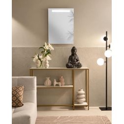 LAMPADA SPECCHIO RETTANGOLARE 50X70 CM LED 6W DIMMERABILE TOUCH IP44 CCT 3000K-4000K-6500K MODERNA 2