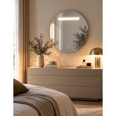 LINEA LAMPADA SPECCHIO D58 CM ROTONDO LED 6W DIMMERABILE TOUCH IP44 CCT 3000K-4000K-6500K MODERNA