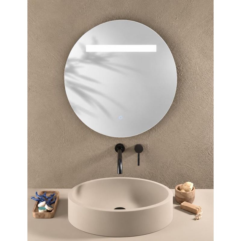 LINEA LAMPADA SPECCHIO D58 CM ROTONDO LED 6W DIMMERABILE TOUCH IP44 CCT 3000K-4000K-6500K MODERNA