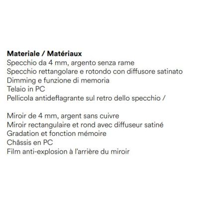 LINEA LAMPADA SPECCHIO D58 CM ROTONDO LED 6W DIMMERABILE TOUCH IP44 CCT 3000K-4000K-6500K MODERNA