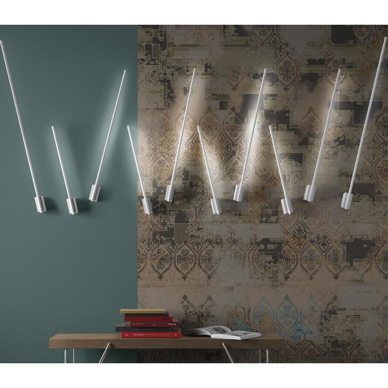 AGO APPLIQUE LINEARE MODERNA BIANCA 3 MISURE LED INTEGRATO LUCE INDIRETTA CCT 3000-4500-6500K PROMOINGROSS - Cristalensi Shop On