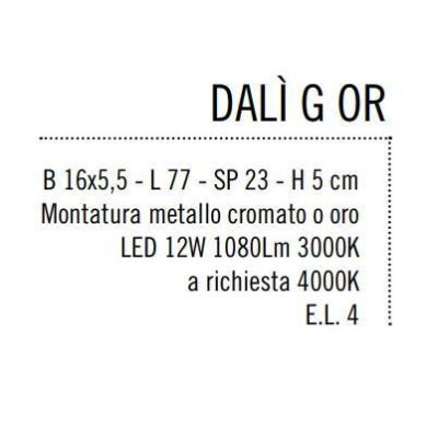 DALI G LAMPADA DA SPECCHIO/QUADRO A LED IN METALLO ORO OPPURE CROMO Illuminando - Cristalensi Shop Online