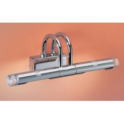 RUDY APPLIQUE DA BAGNO O PARETE MODERNA IN METALLO CROMO LUCIDO CON LUCI ORIENTABILI Illuminando - Cristalensi Shop Online 2