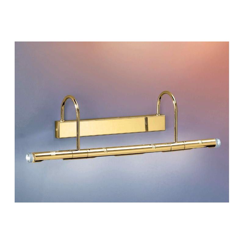 RUDY 4 APPLIQUE DA BAGNO O PARETE MODERNA IN METALLO DORATO LUCIDO CON LUCI ORIENTABILI Illuminando - Cristalensi Shop Online