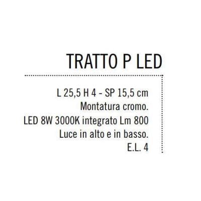 TRATTO LAMPADA PARETE DA SPECCHIO/QUADRO A LED 8W Illuminando - Cristalensi Shop Online