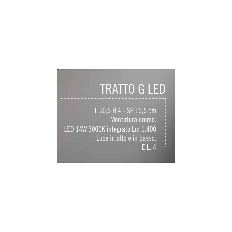 TRATTO LAMPADA PARETE DA SPECCHIO/QUADRO LED 14W Illuminando - Cristalensi Shop Online