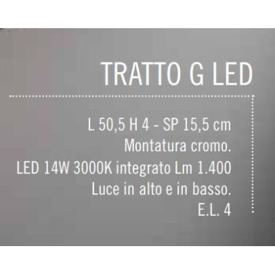 TRATTO LAMPADA PARETE DA SPECCHIO/QUADRO LED 14W Illuminando - Cristalensi Shop Online