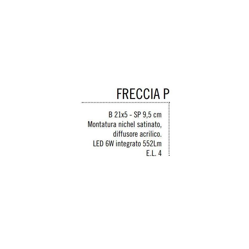 FRECCIA PICCOLA APPLIQUE A LED INTEGRATO DA 6W IN NICHEL SATINATO Illuminando - Cristalensi Shop Online