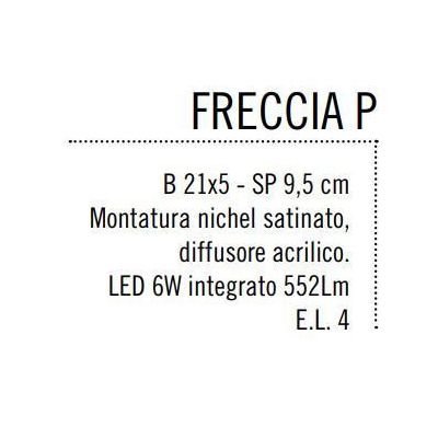 FRECCIA PICCOLA APPLIQUE A LED INTEGRATO DA 6W IN NICHEL SATINATO Illuminando - Cristalensi Shop Online