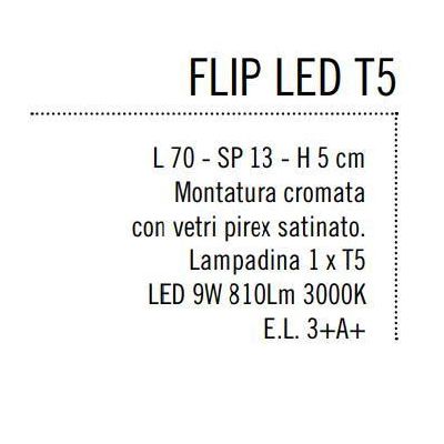 FLIP LAMPADA DA PARETE IN METALLO CROMATO CON TUBO LED 8W Illuminando - Cristalensi Shop Online