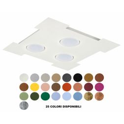 ATENE Q35 PLAFONIERA QUADRATA 14 COLORI 35X35 CM LAMPADINE LED ATTACCO GX53 ECONOMICA PROMOINGROSS - Cristalensi Shop Online