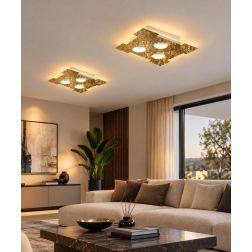 ATENE Q35 PLAFONIERA QUADRATA 14 COLORI 35X35 CM LAMPADINE LED ATTACCO GX53 ECONOMICA PROMOINGROSS - Cristalensi Shop Online 2