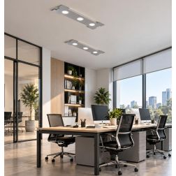 ATENE R50 PLAFONIERA RETTANGOLARE 50X20 CM 14 COLORI ECONOMICA LAMPADINE LED SOSTITUIBILI PROMOINGROSS - Cristalensi Shop Online 2