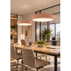 AURORA S60 SOSPENSIONE A LAMPADARIO 14 COLORI DIAMETRO 60 CM LED 36W MODERNO PROMOINGROSS - Cristalensi Shop Online