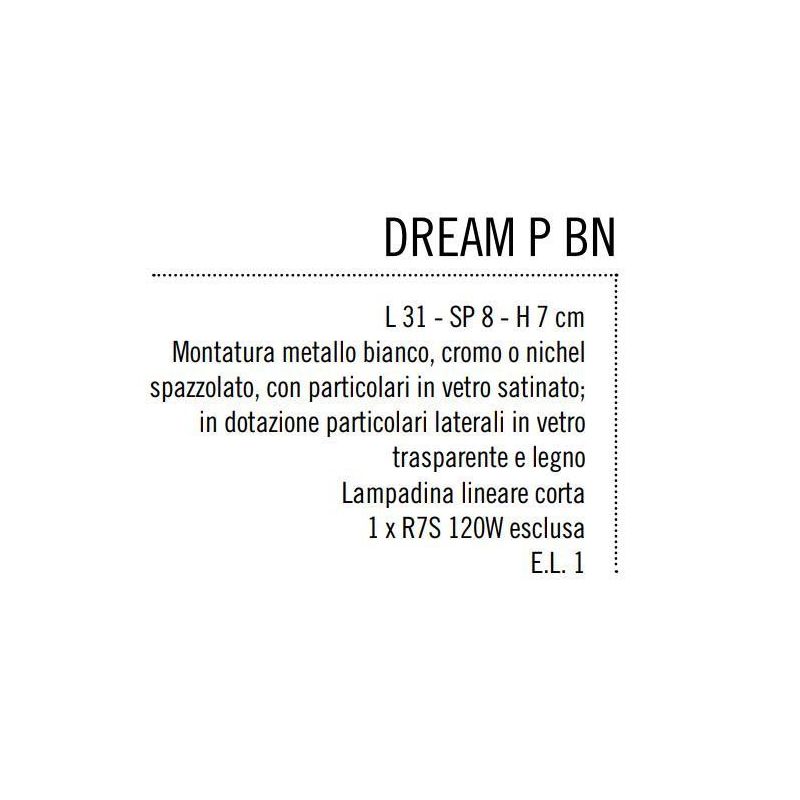 DREAM PLAMPADA DA PARETE IN METALLO Illuminando - Cristalensi Shop Online