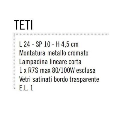 TETI LAMPADA PARETE IN VETRO Illuminando - Cristalensi Shop Online