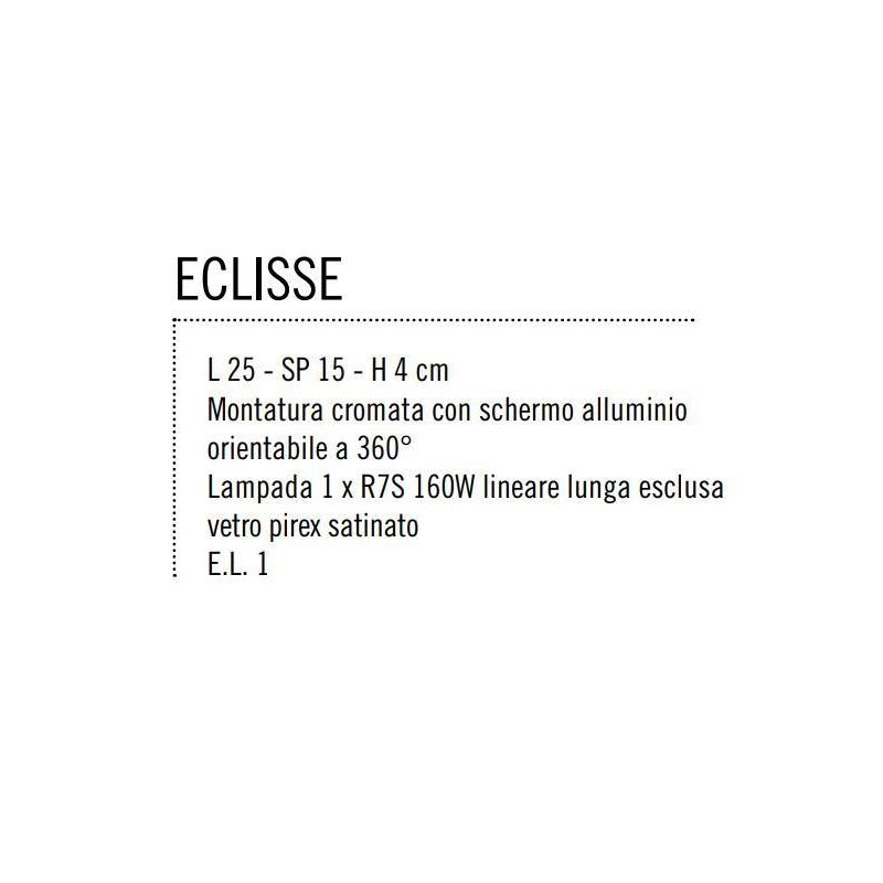 ECLISSE LAMPADA PARETE CROMO Illuminando - Cristalensi Shop Online