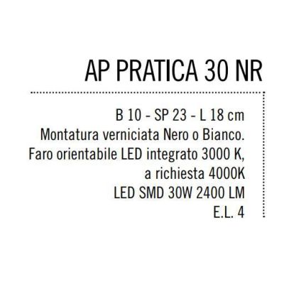 PRATICA 30 APPLIQUE MINIMAL INDUSTRIAL BIANCO O NERO DI ILLUMINANDO Illuminando - Cristalensi Shop Online