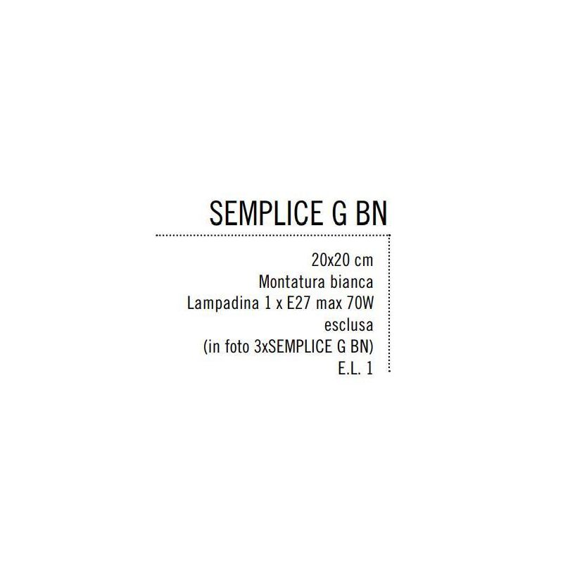 SEMPLICE PLAFONIERA GRANDE IN METALLO BIANCO, CROMO O NICHEL SATINATO LAMPADINA A VISTA Illuminando - Cristalensi Shop Online