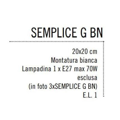 SEMPLICE PLAFONIERA GRANDE IN METALLO BIANCO, CROMO O NICHEL SATINATO LAMPADINA A VISTA Illuminando - Cristalensi Shop Online