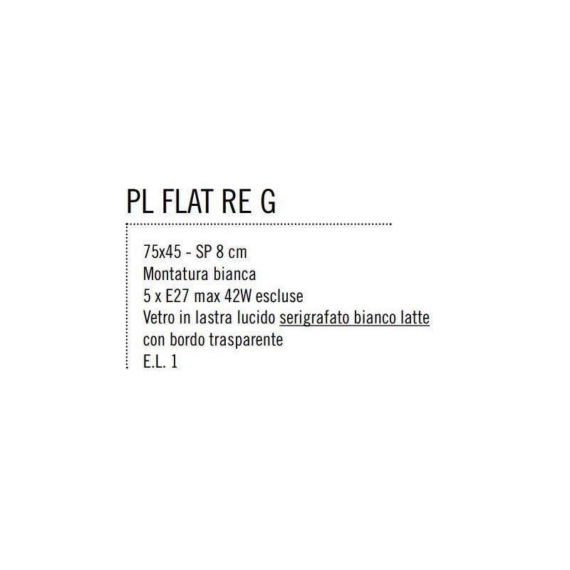 FLAT PLAFONIERA IN VETRO RETTANGOLARE GRANDE Illuminando - Cristalensi Shop Online