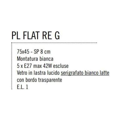 FLAT PLAFONIERA IN VETRO RETTANGOLARE GRANDE Illuminando - Cristalensi Shop Online