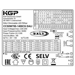 026.307 DRIVER DIMMERABILE DALI2/PUSH/1-10V 40.6W 700mA/52.2W 900mA/50.4W 1050mA/50.4W 1400mA BELFIORE 9010 2
