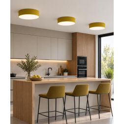 BOX PLAFONIERA ROTONDA D22 CM LED 20W LUCE 3000K-4000K IN METALLO 26 COLORI MODENA
