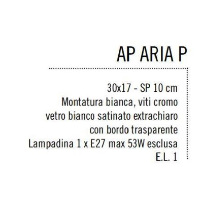 ARIA LAMPADA DA PARETE PICCOLA IN VETRO BIANCO BORDO TRASPARENTE LUCE DIFFUSA Illuminando - Cristalensi Shop Online