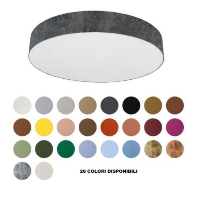BOX PLAFONIERA ROTONDA D40 CM LED 50W LUCE 3000K-4000K IN METALLO 26 COLORI MODENA