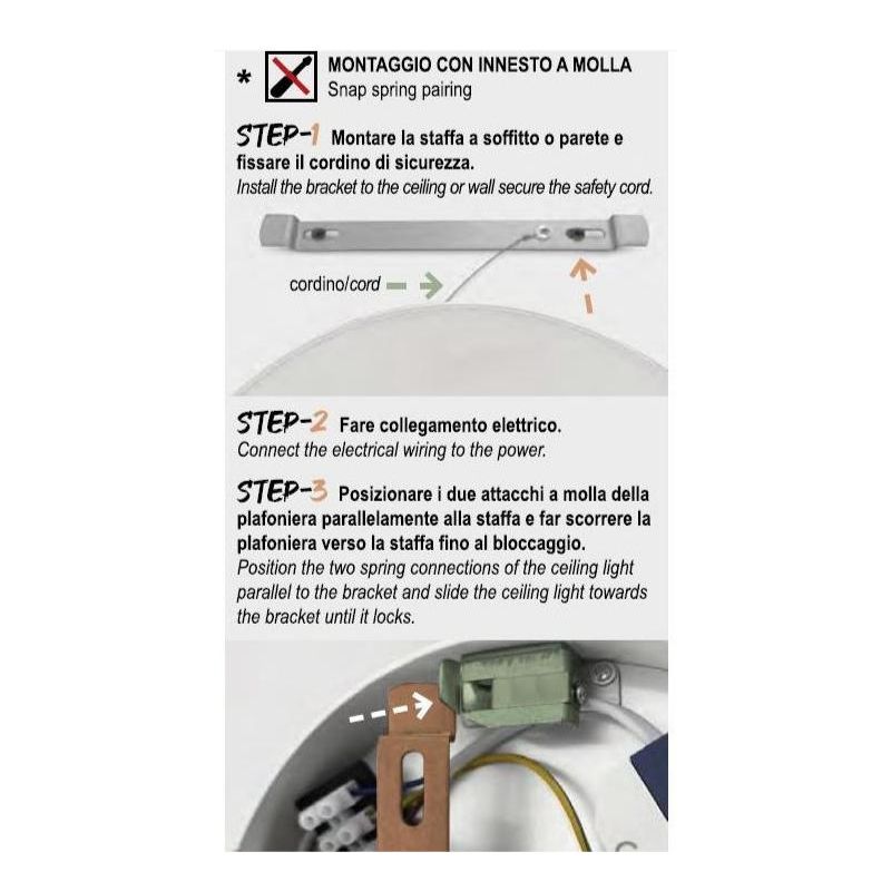 BOX PLAFONIERA ROTONDA D40 CM LED 50W LUCE 3000K-4000K IN METALLO 26 COLORI MODENA