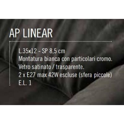 LINEAR LAMPADA DA PARETE IN VETRO 35X12 CM 2XE27 DI ILLUMINANDO Illuminando - Cristalensi Shop Online