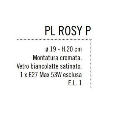 ROSY PICCOLA PLAFONIERA IN VETRO BIANCO LATTE SATINATA E MONTATURA CROMO Illuminando - Cristalensi Shop Online