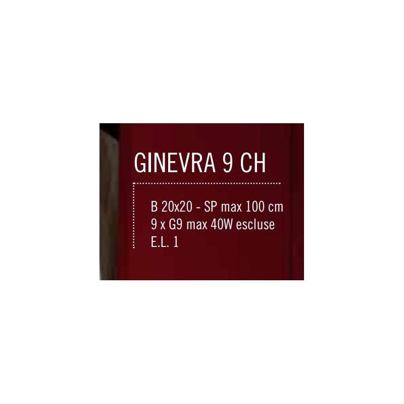 GINEVRA CHIC 9 PLAFONIERA IN METALLO CON BRACCI SEMIRIGIDI CROMO O NICHEL SATINATI Illuminando - Cristalensi Shop Online