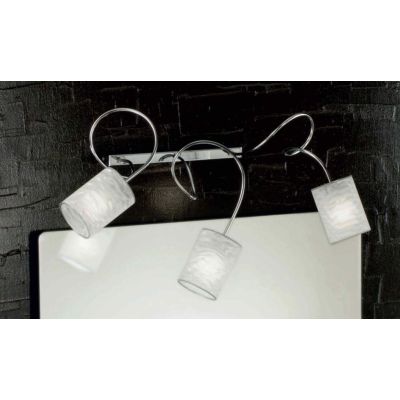 GINEVRA CHIC APPLIQUE 3 LUCI IN METALLO CROMO O NICHEL SATINATO CON BRACCI SEMIRIGIDI Illuminando - Cristalensi Shop Online