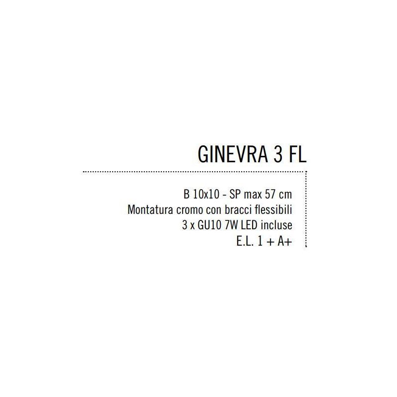 GINEVRA 3 FLEX LED PLAFONIERA/APPLIQUE IN METALLO CROMATO Illuminando - Cristalensi Shop Online