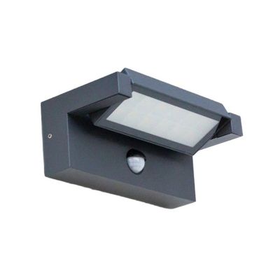 CORNER APPLIQUE CON SENSORE DI MOVIMENTO DA ESTERNI IP65 ANTRACITE LED 20W LUCE CCT 3000K-4000K MODERNO