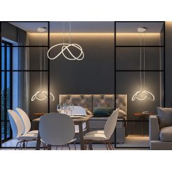 DIZZY SOSPENSIONE MODERNA D90 CM LED 46W DIMMERABILE IN METALLO 22 COLORI
