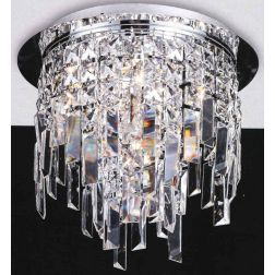 2188 PLAFONIERA TONDA IN METALLO CROMATO CON MATTONELLE E LOSANGHE IN CRISTALLO AFFRALUX - Cristalensi Shop Online 2