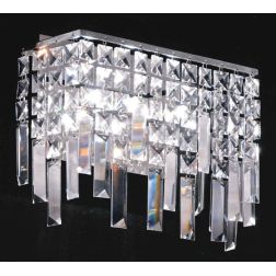 2231 APPLIQUE RETTANGOLARE IN METALLO CROMATO CON CRISTALLI A LOSANGA DI AFFRALUX AFFRALUX - Cristalensi Shop Online 2