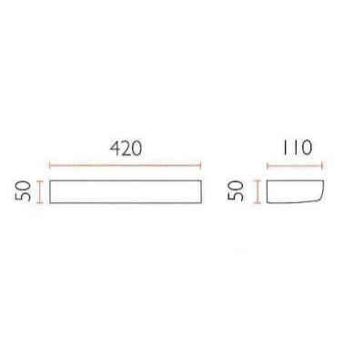 8144 BELFIORE LAMPADA DA PARETE IN CERAMICA 42CM VERNICIABILE 9010 BELFIORE - Cristalensi Shop Online